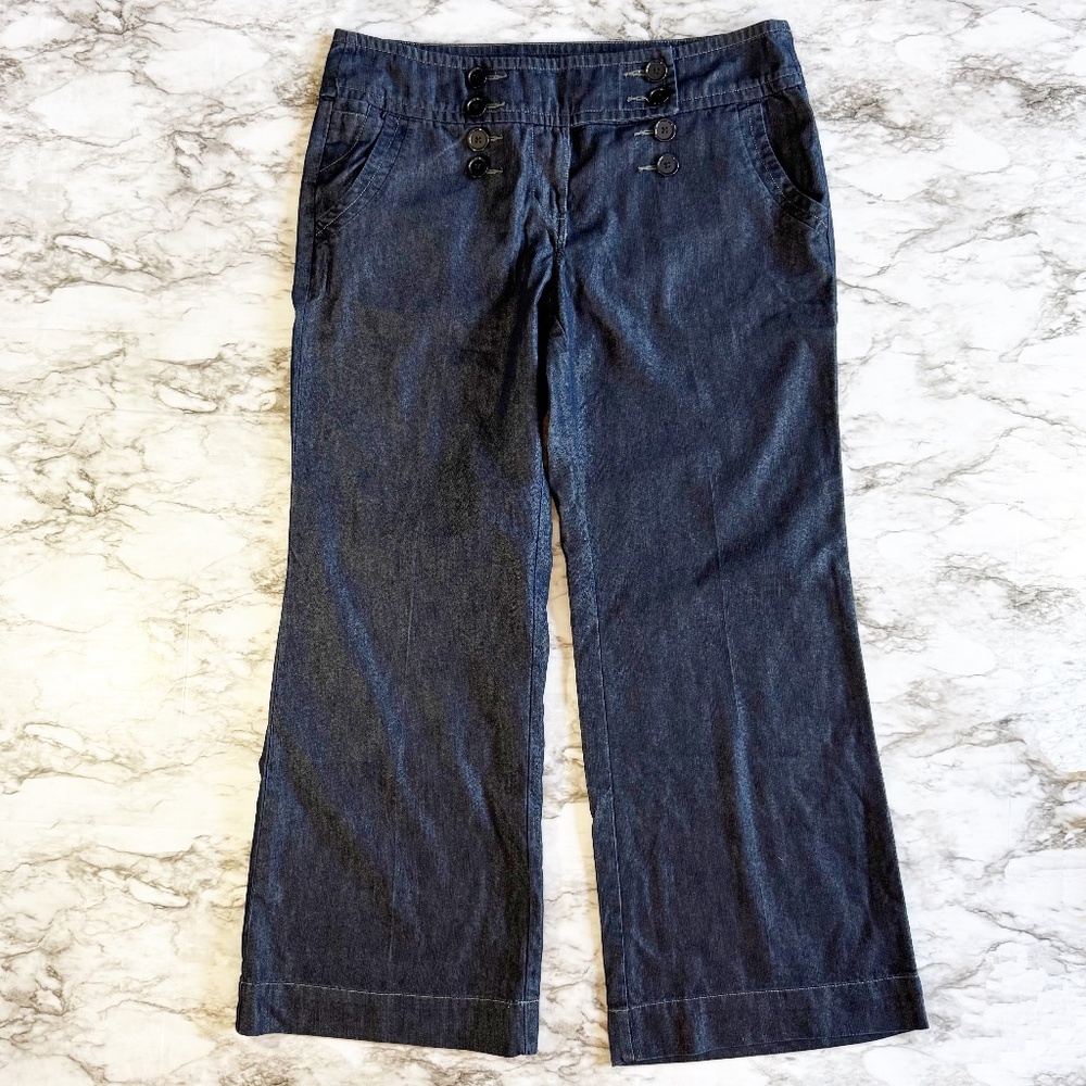 Apt 9 Dark Wash Wide Leg Sailor Style Jeans